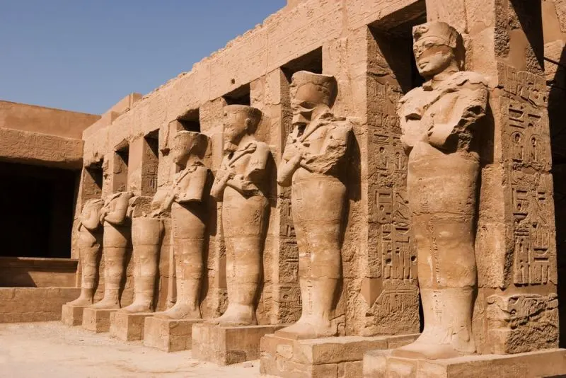 Ancient columns of Karnak Temple in Luxor, Egypt